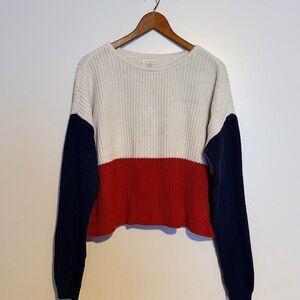La Hearts Cream Knit Sweater